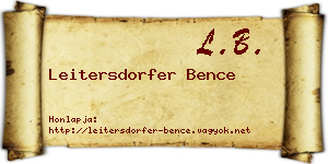 Leitersdorfer Bence névjegykártya